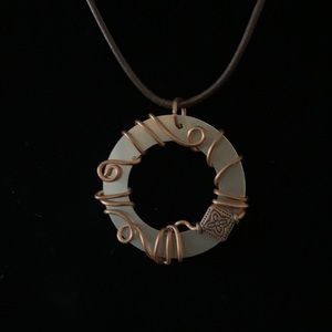 Wrapped metal necklace
